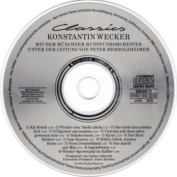 Konstantin Wecker : Classics (2xCD, Album)