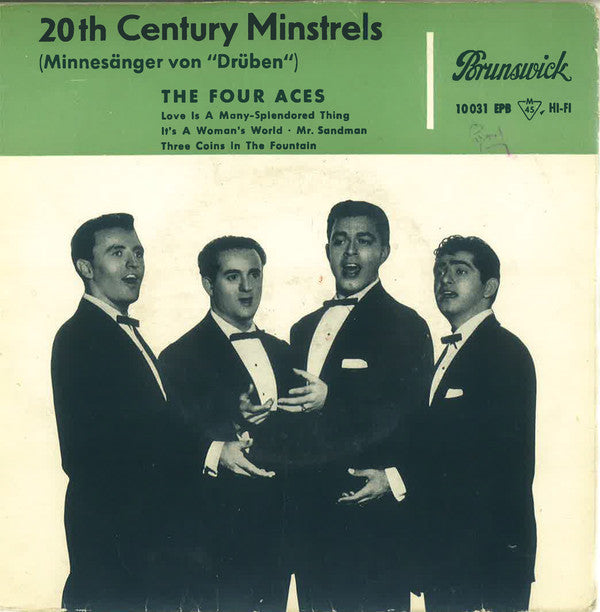 The Four Aces : 20th Century Minstrels (Minnesänger Von "Drüben") (7", EP, Mono)