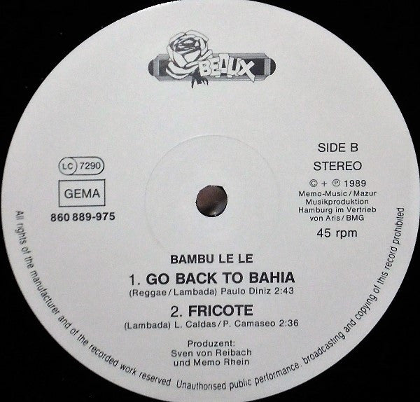 Bambu Le Le : Leite De Bahia (12", Maxi)