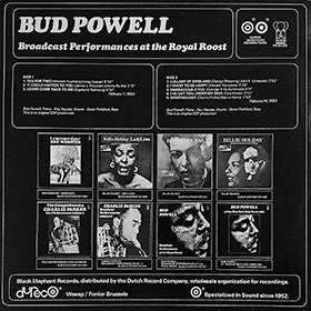 Bud Powell : Broadcast Performances At The Royal Roost (LP, Album, Mono)