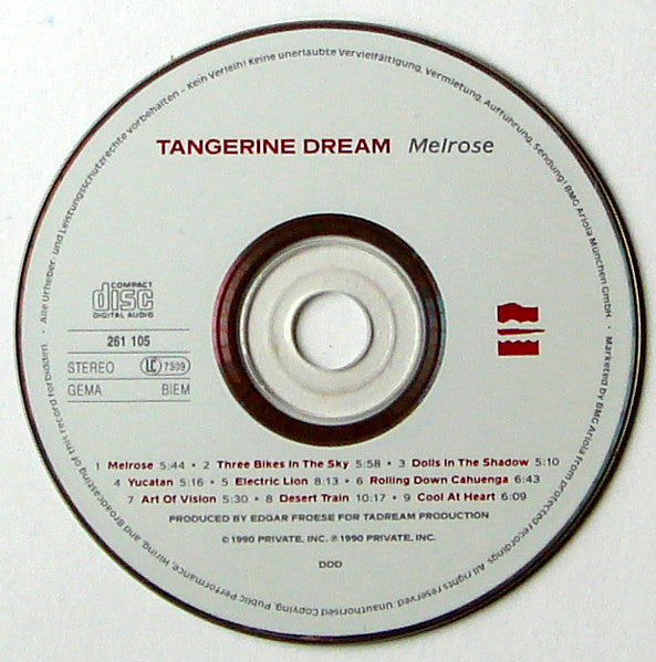 Tangerine Dream : Melrose (CD, Album)