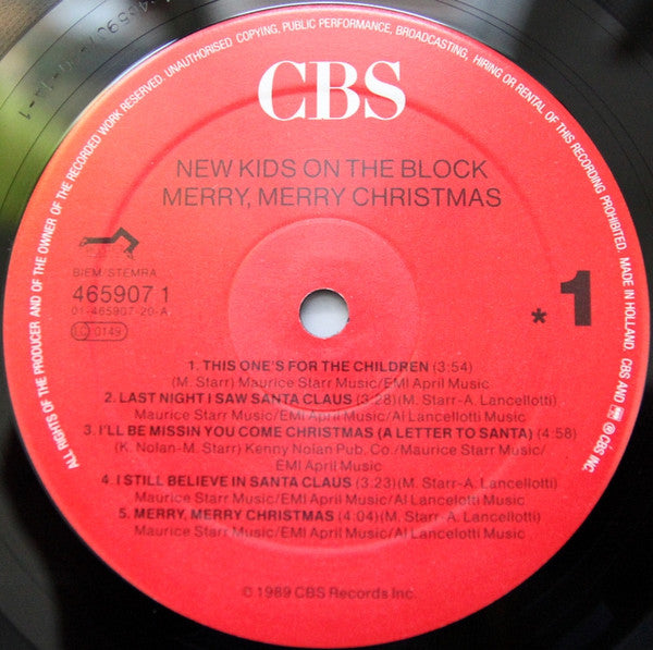 New Kids On The Block : Merry, Merry Christmas (LP, Album)