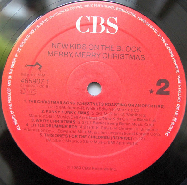 New Kids On The Block : Merry, Merry Christmas (LP, Album)