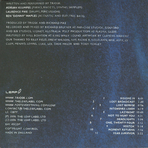 Triosk : The Headlight Serenade (CD, Promo)