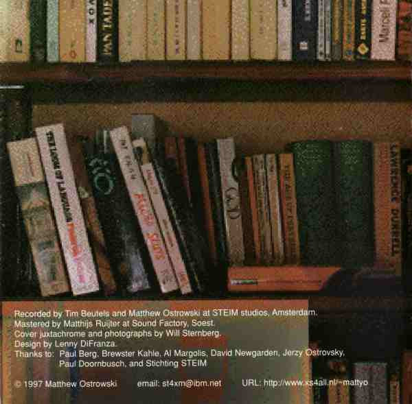 Matthew Ostrowski : Vertebra (CD, Album)