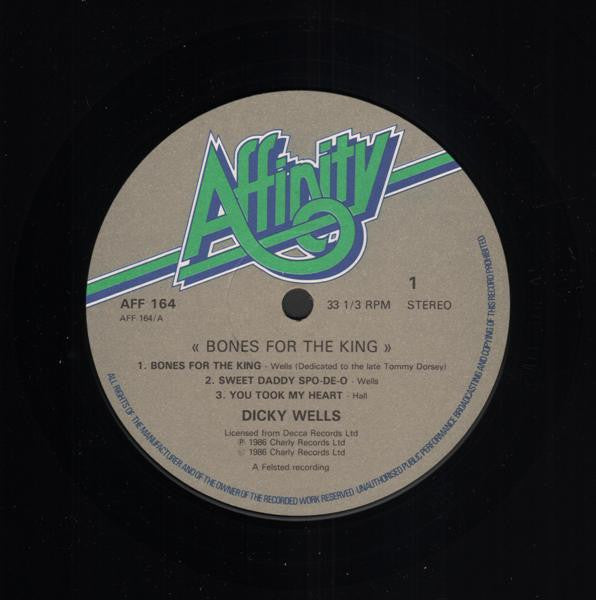 Dickie Wells : Bones For The King (LP, Album, RE)