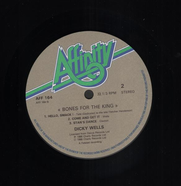 Dickie Wells : Bones For The King (LP, Album, RE)