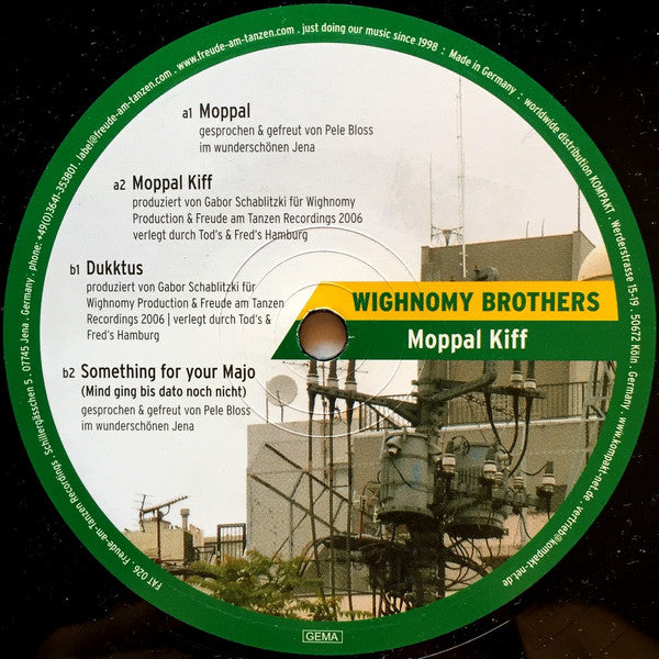 Wighnomy Brothers Aka Robag Wruhme & Monkey Maffia : Moppal Kiff (12")