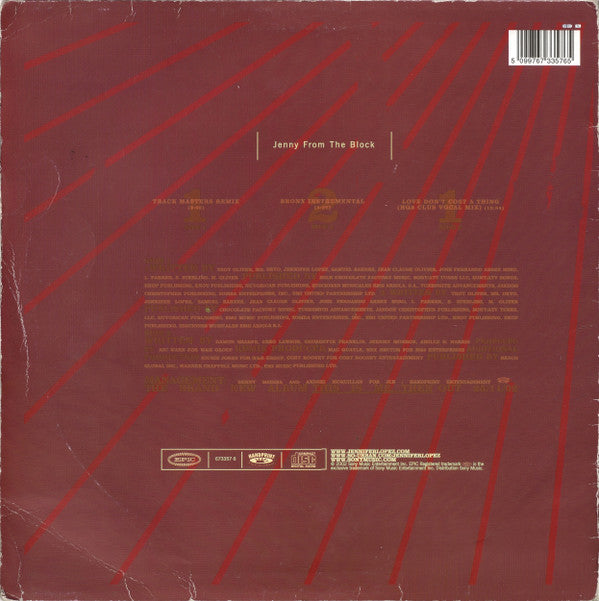 Jennifer Lopez : Jenny From The Block (12")