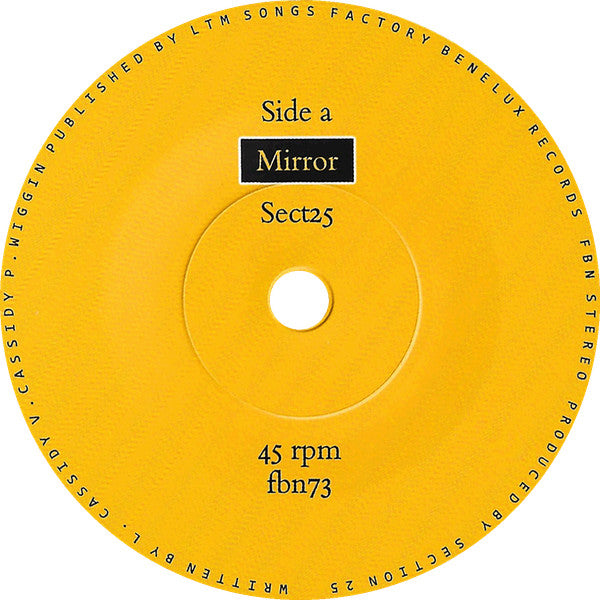 Section 25 : Mirror / You Leave Me No Choice (7", RSD, Single, Ltd)