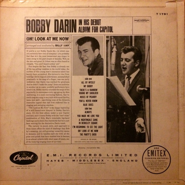 Bobby Darin : Oh! Look At Me Now (LP, Album, Mono)