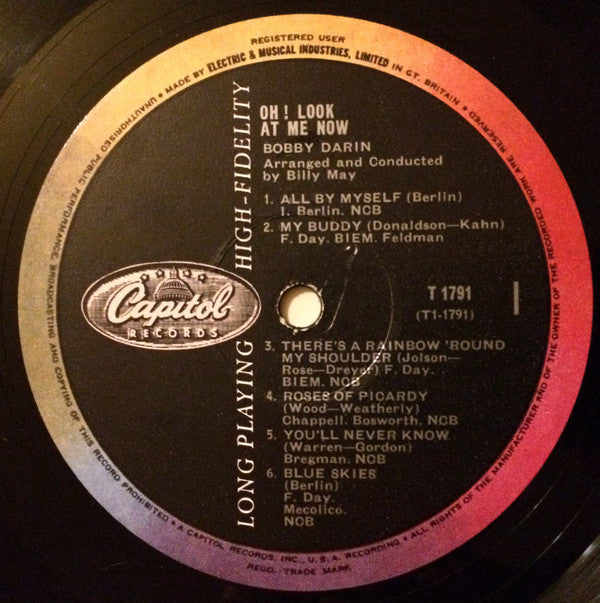 Bobby Darin : Oh! Look At Me Now (LP, Album, Mono)