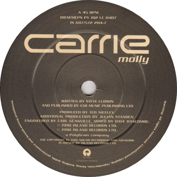 Carrie (7) : Molly (7", Single)
