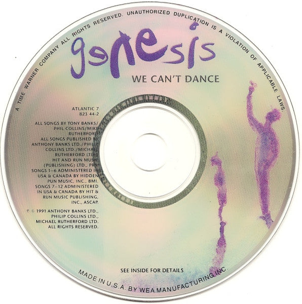 Genesis : We Can't Dance (CD, Album, ARC)