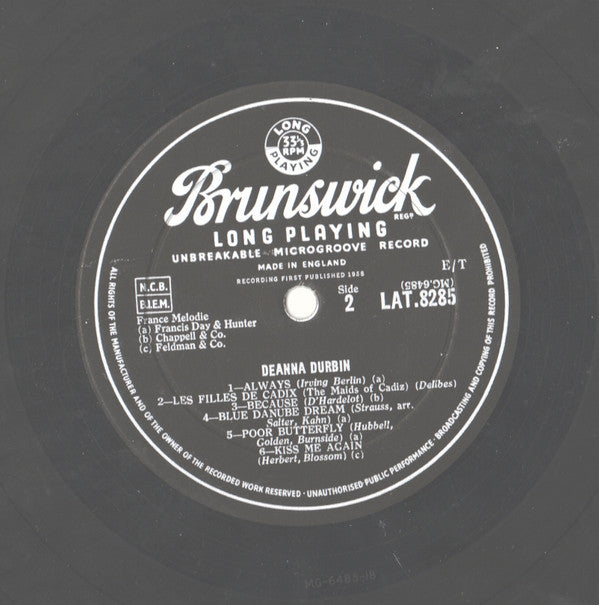 Deanna Durbin : Deanna Durbin (LP, Album, Mono)