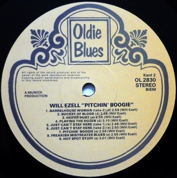 Will Ezell : Pitchin' Boogie (LP, Comp, RM)