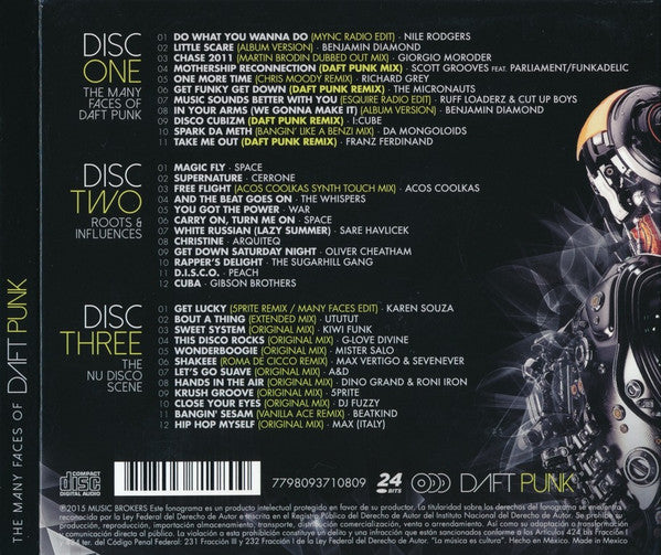 Various : The Many Faces Of Daft Punk (3xCD, Comp, Dig)