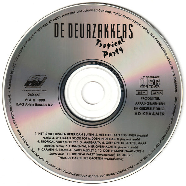 De Deurzakkers : Tropical Party (CD, Album)