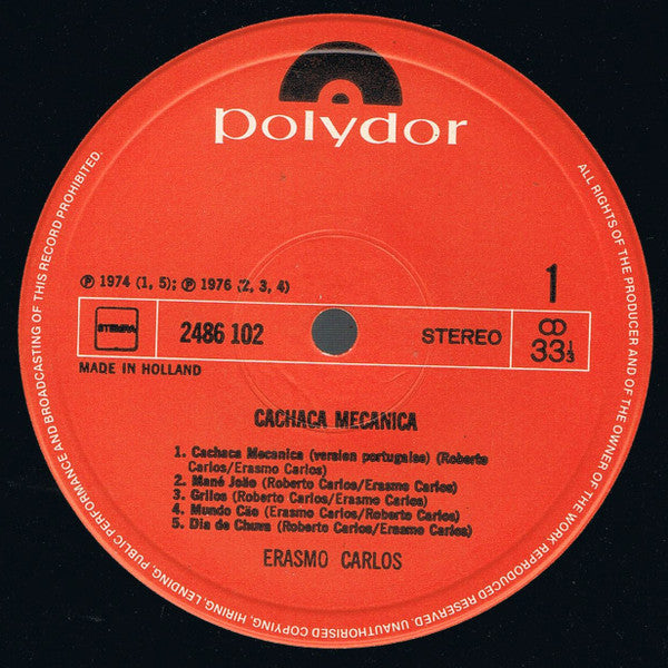 Erasmo Carlos : Cachaça Mecânica (LP, Comp)
