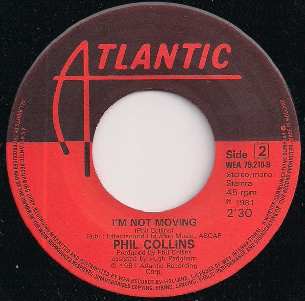 Phil Collins : I Missed Again (7", Single)