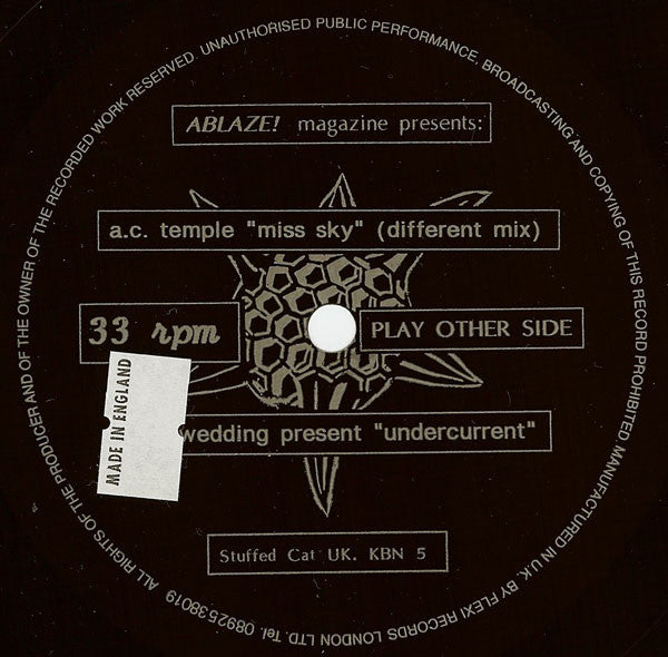 A.C. Temple / The Wedding Present : Miss Sky / Undercurrent (Flexi, 7", S/Sided, Single)