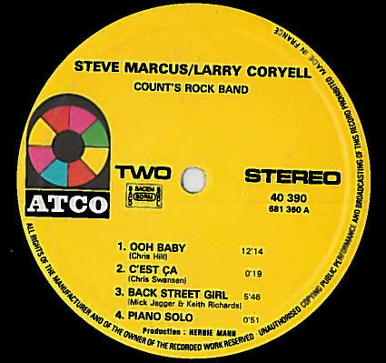 Steve Marcus, Larry Coryell : Count's Rock Band (LP)