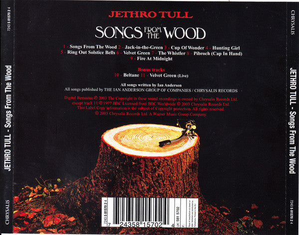 Jethro Tull : Songs From The Wood (CD, Album, RE, RM)