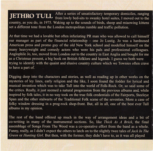 Jethro Tull : Songs From The Wood (CD, Album, RE, RM)