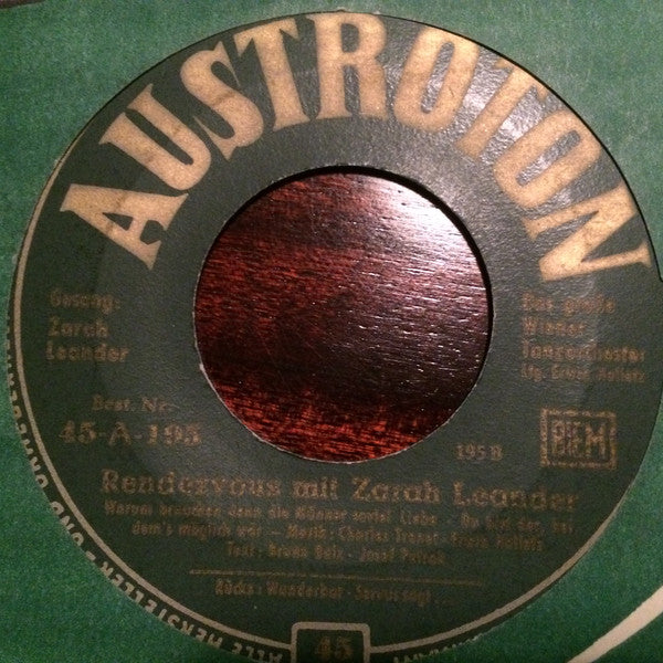 Zarah Leander : Rendez-vous Mit Zarah Leander (7", EP)