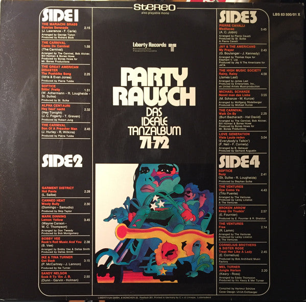 Various : Partyrausch Das Ideale Tanzalbum 71-72 (2xLP, Comp)