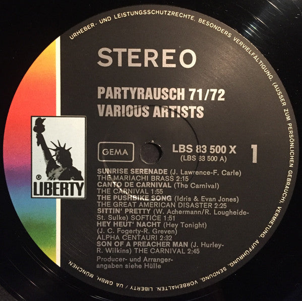 Various : Partyrausch Das Ideale Tanzalbum 71-72 (2xLP, Comp)
