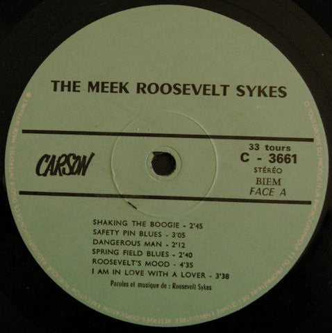 Roosevelt Sykes : The Meek Roosevelt Sykes (LP, Album)