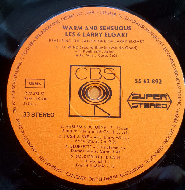 Les & Larry Elgart : Warm And Sensuous (LP, Album)