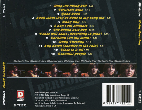 Melanie (2) : Ruby Tuesday (CD, Album)