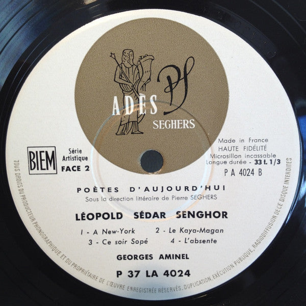 Léopold Sédar Senghor Dit Par Georges Aminel : Léopold Sédar Senghor Dit Par Georges Aminel (7", EP)