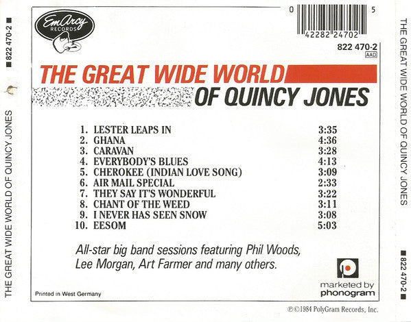Quincy Jones : The Great Wide World Of Quincy Jones (CD, Album)