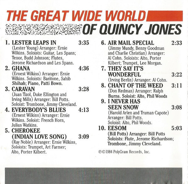 Quincy Jones : The Great Wide World Of Quincy Jones (CD, Album)