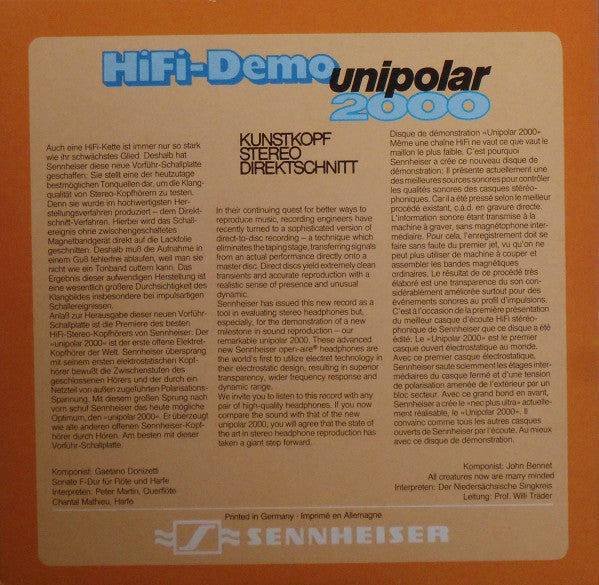 Various : Sennheiser HiFi-Demo Unipolar 2000 (7")