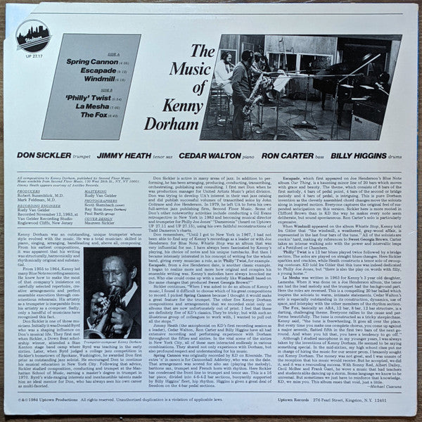 Don Sickler : The Music Of Kenny Dorham (LP, Album)