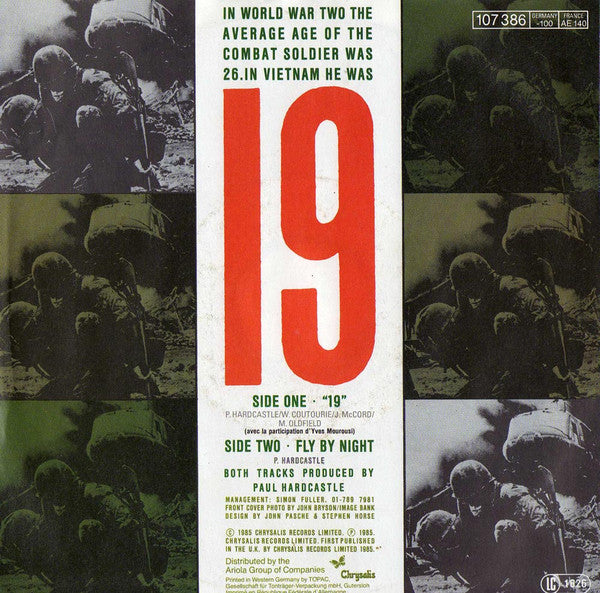 Paul Hardcastle : 19 (7", Single)