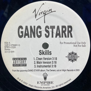 Gang Starr : Skills / Natural (12", Promo)