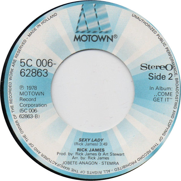 Rick James : Bustin Out / Sexy Lady (7", Single)