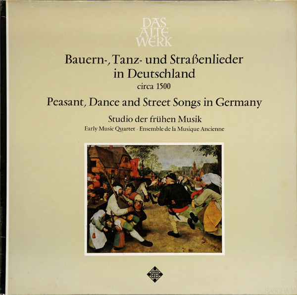 Ludwig Senfl • Thomas Stoltzer • Stefan Mahu • Studio Der Frühen Musik : Bauern-, Tanz- Und Straßenlieder In Deutschland Um 1500 (LP, RE)