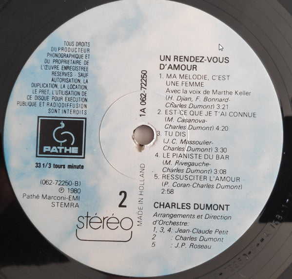 Charles Dumont : Un Homme Tout Simplement (LP, Gat)