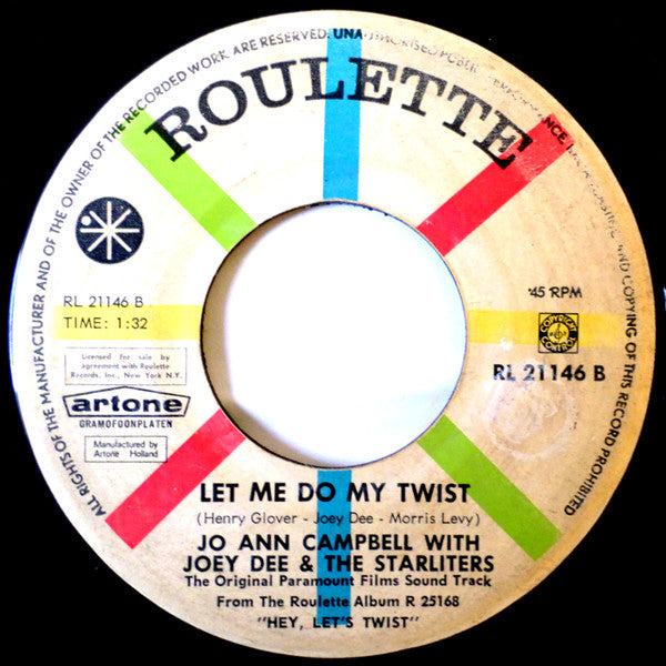 Joey Dee & The Starliters / Jo Ann Campbell With Joey Dee & The Starliters : Ya Ya / Let Me Do My Twist (7", Single)