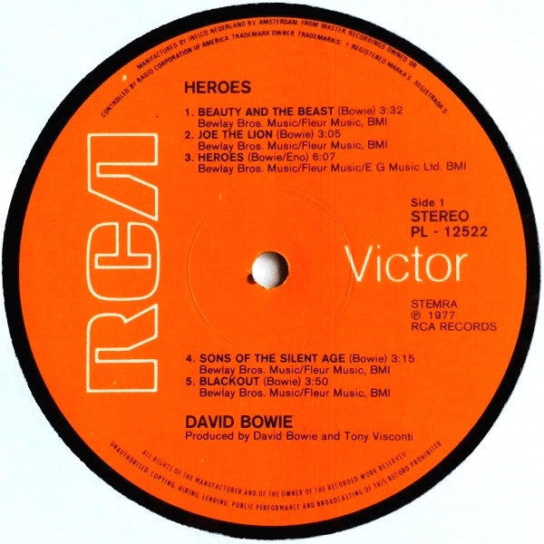 David Bowie : "Heroes" (LP, Album)