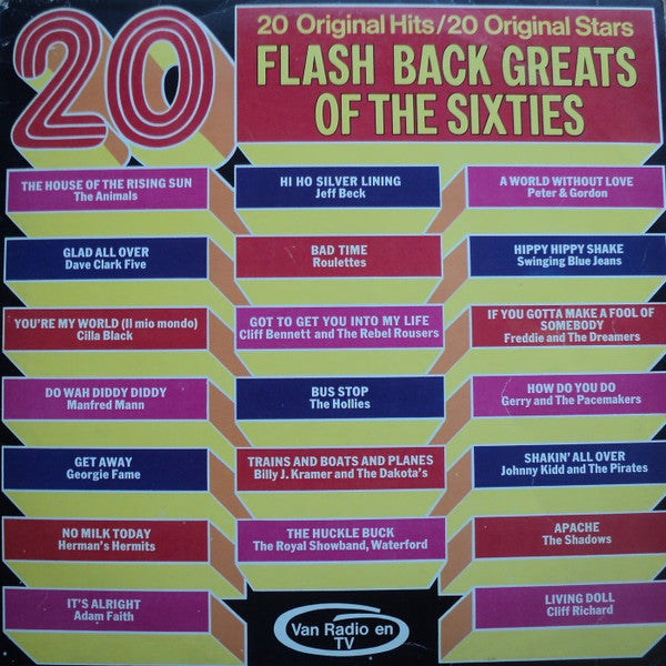 Various : 20 Flash Back Greats Of The Sixties (LP, Comp, Ora)