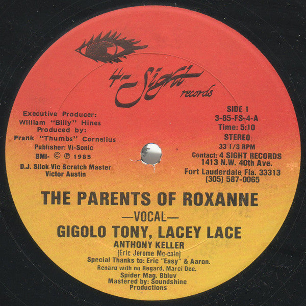 Gigolo Tony, Lacey Lace : The Parents Of Roxanne (12")