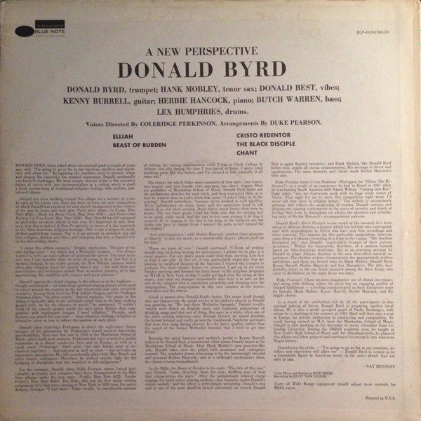 Donald Byrd : A New Perspective (LP, Album, RE, UMA)