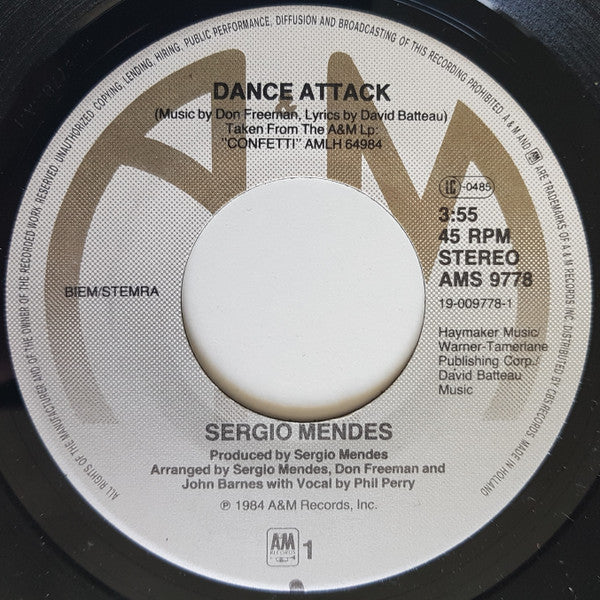 Sérgio Mendes : Dance Attack (7", Single)